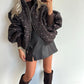 CATIE Coat - leopard brown