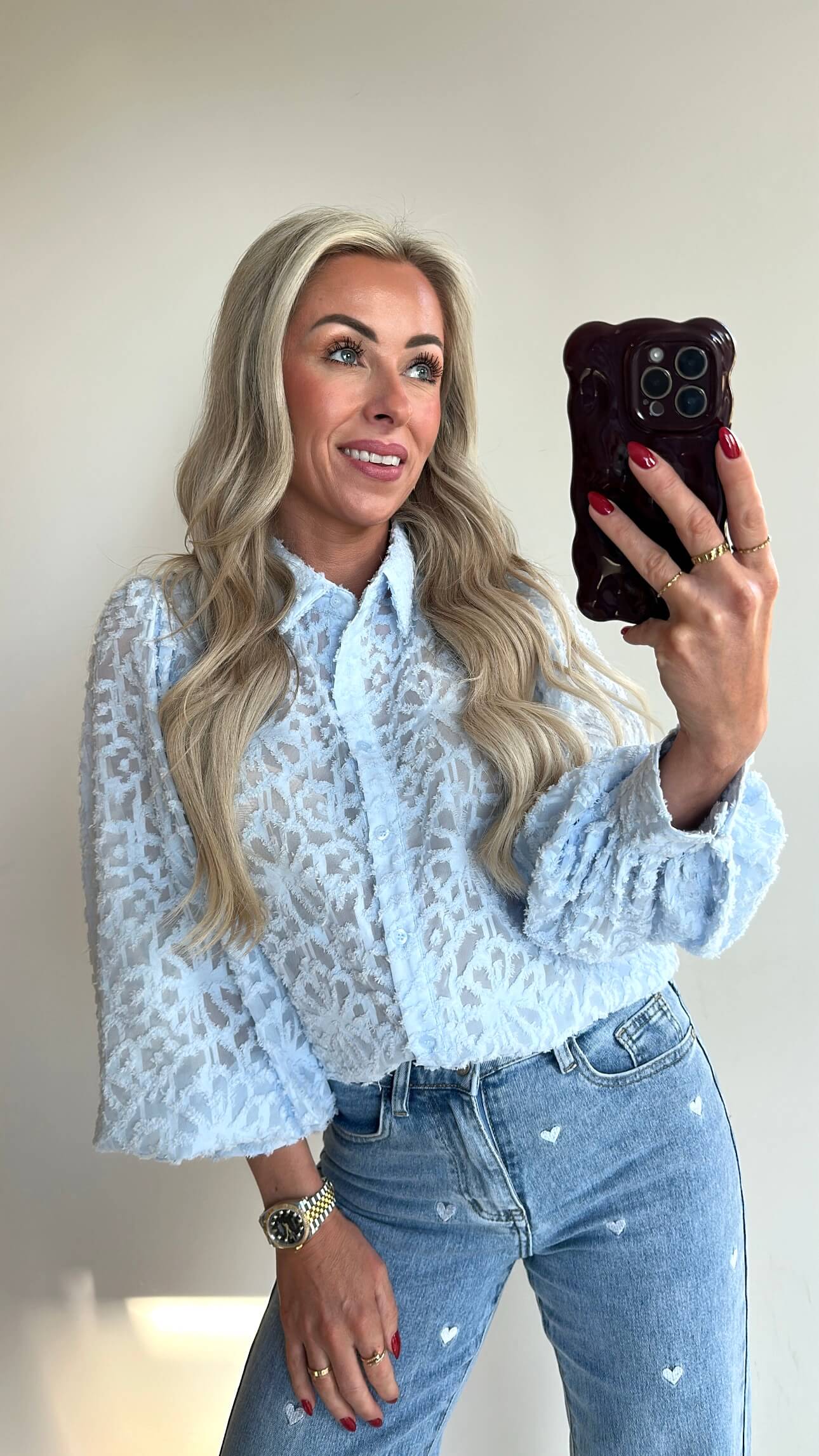 BABSIE BLOUSE - baby blue