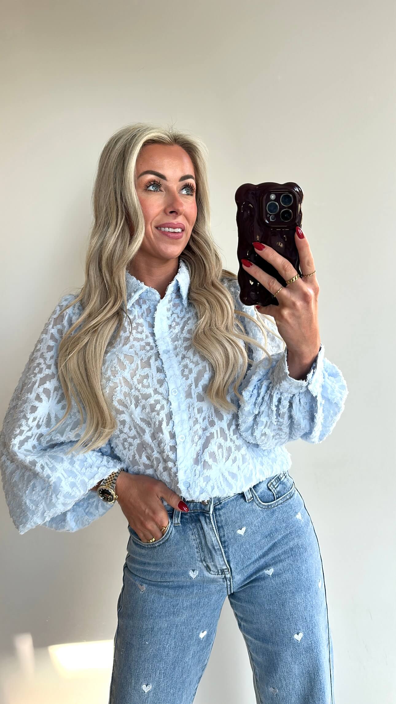 BABSIE BLOUSE - baby blue