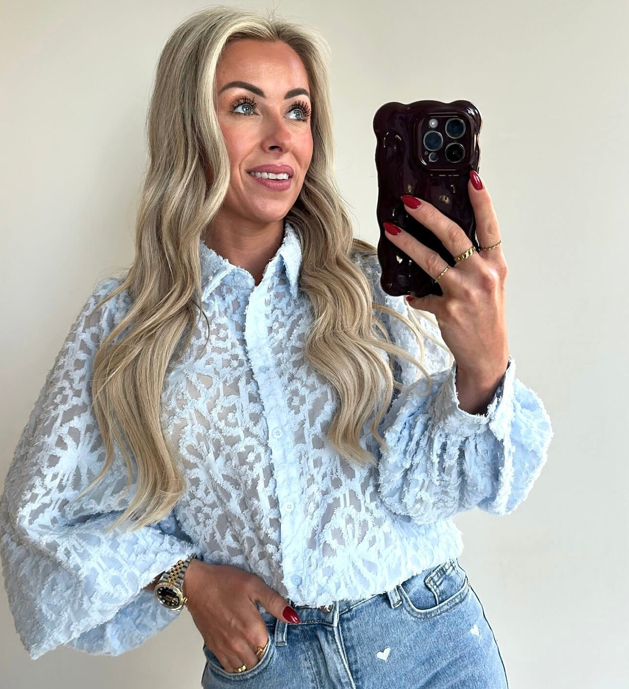 BABSIE BLOUSE - baby blue