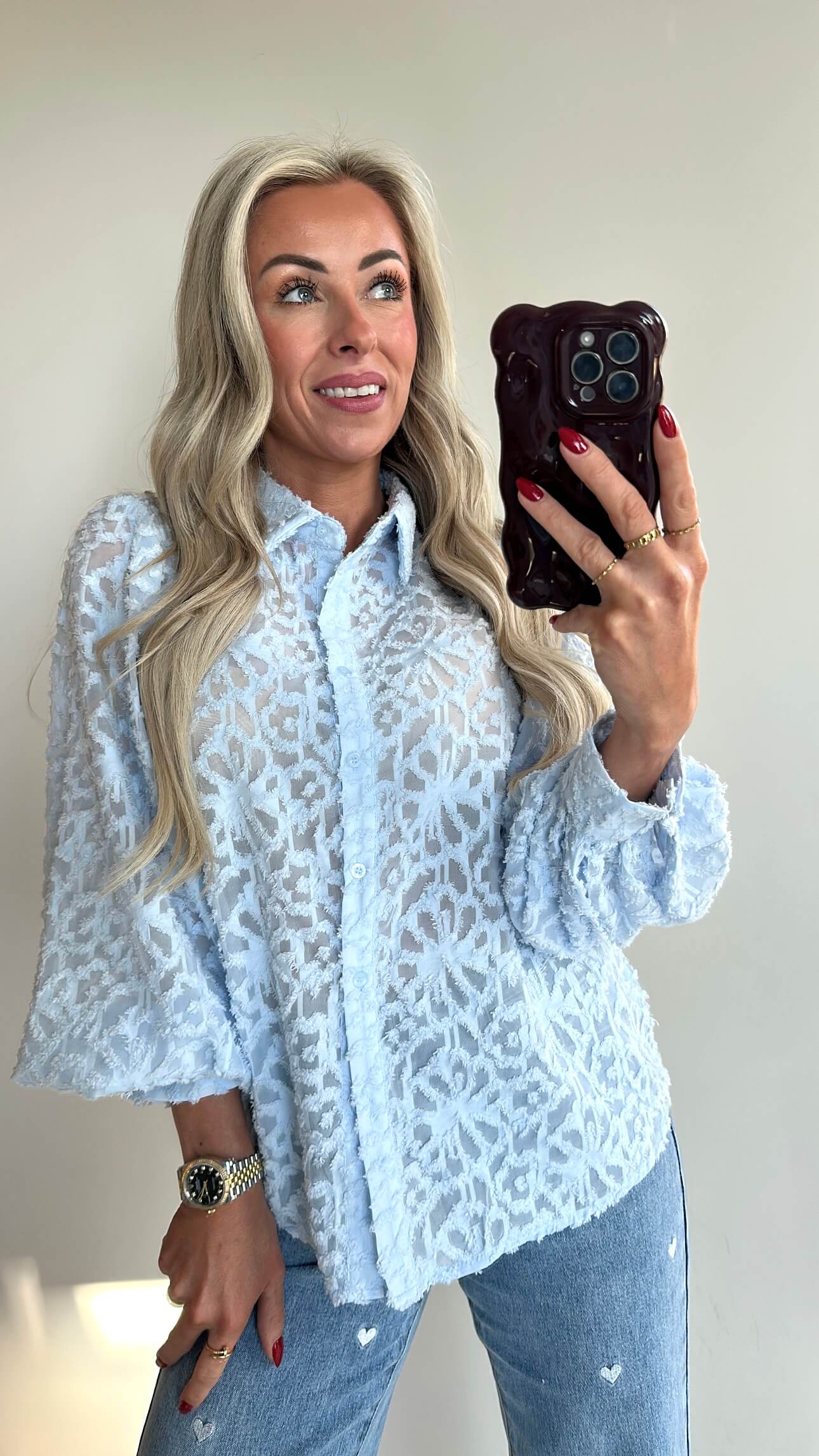 BABSIE BLOUSE - baby blue