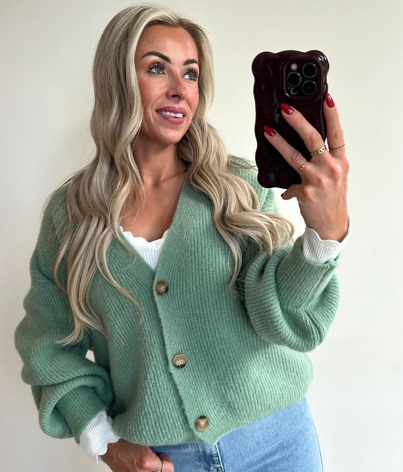 CAMILLE Cardigan - pastel green