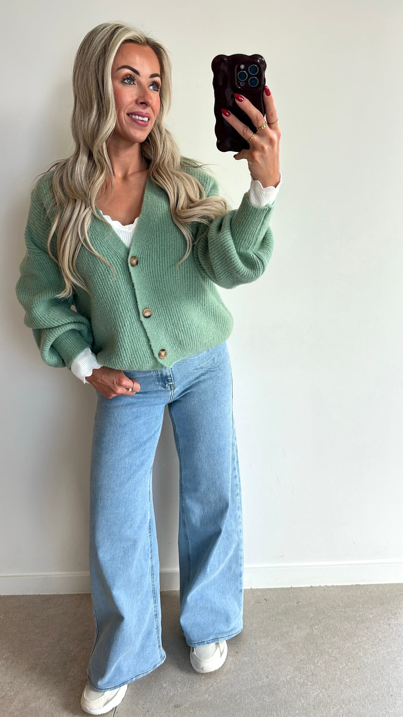CAMILLE Cardigan - pastel green