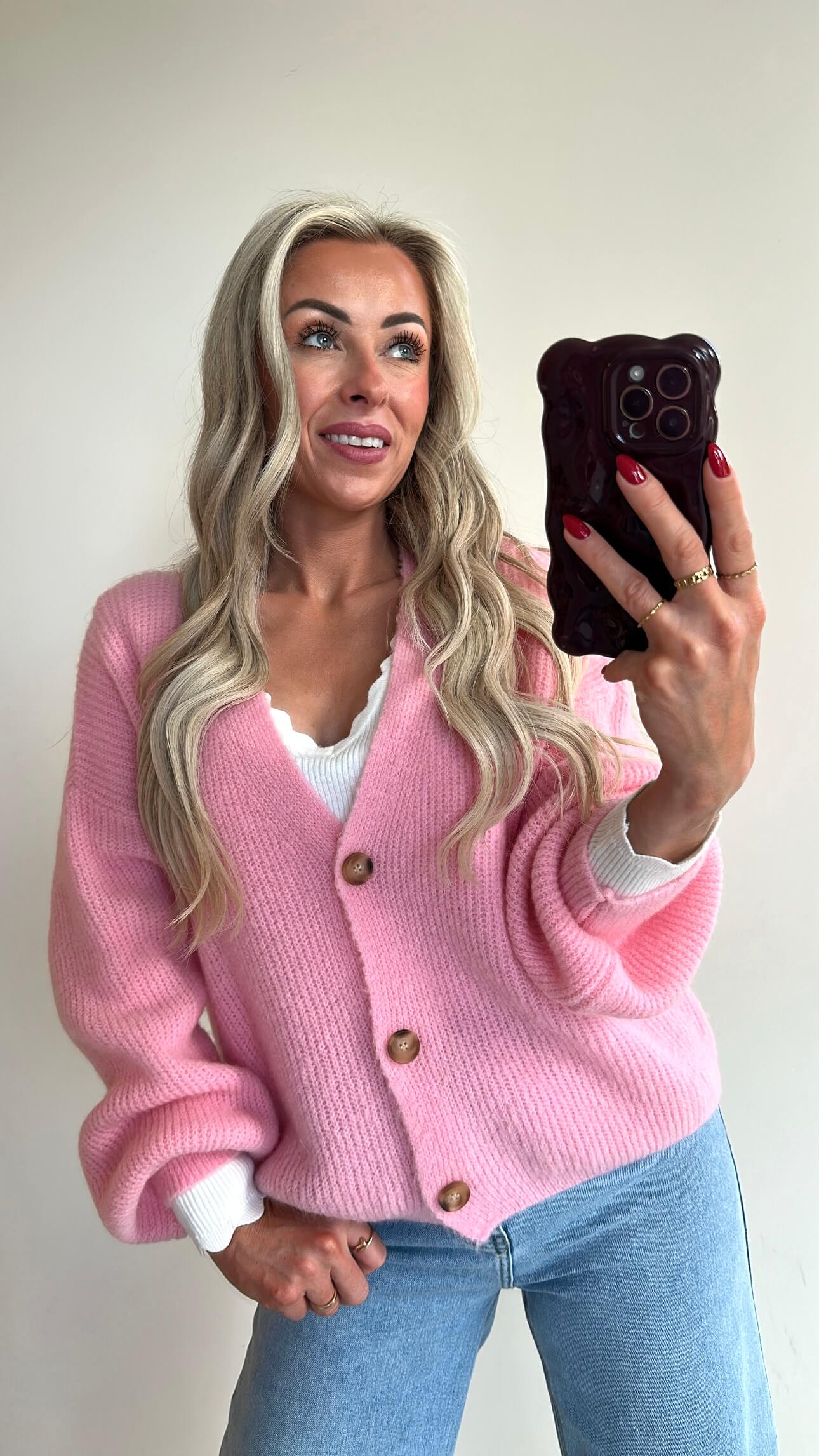 CAMILLE Cardigan - baby pink