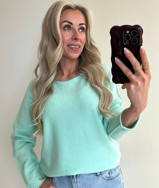 EMILIE Pull - turquoise