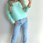 EMILIE Pull - turquoise