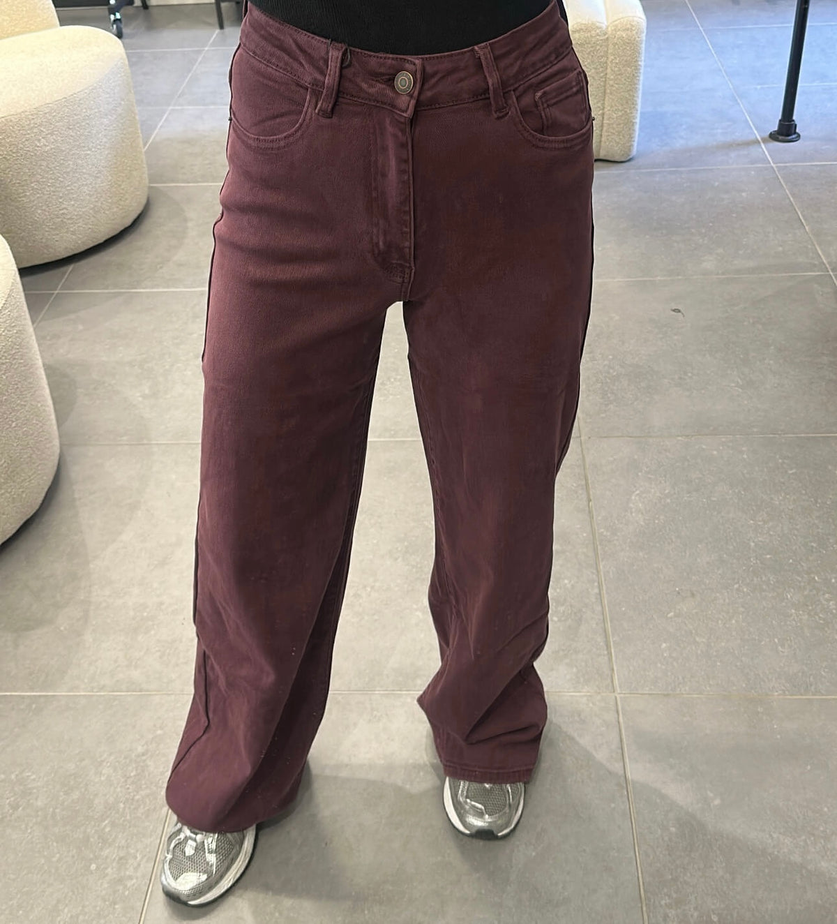 DAD FIT Jeans - burgundy plum