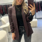 BABSIE Blazer - burgundy