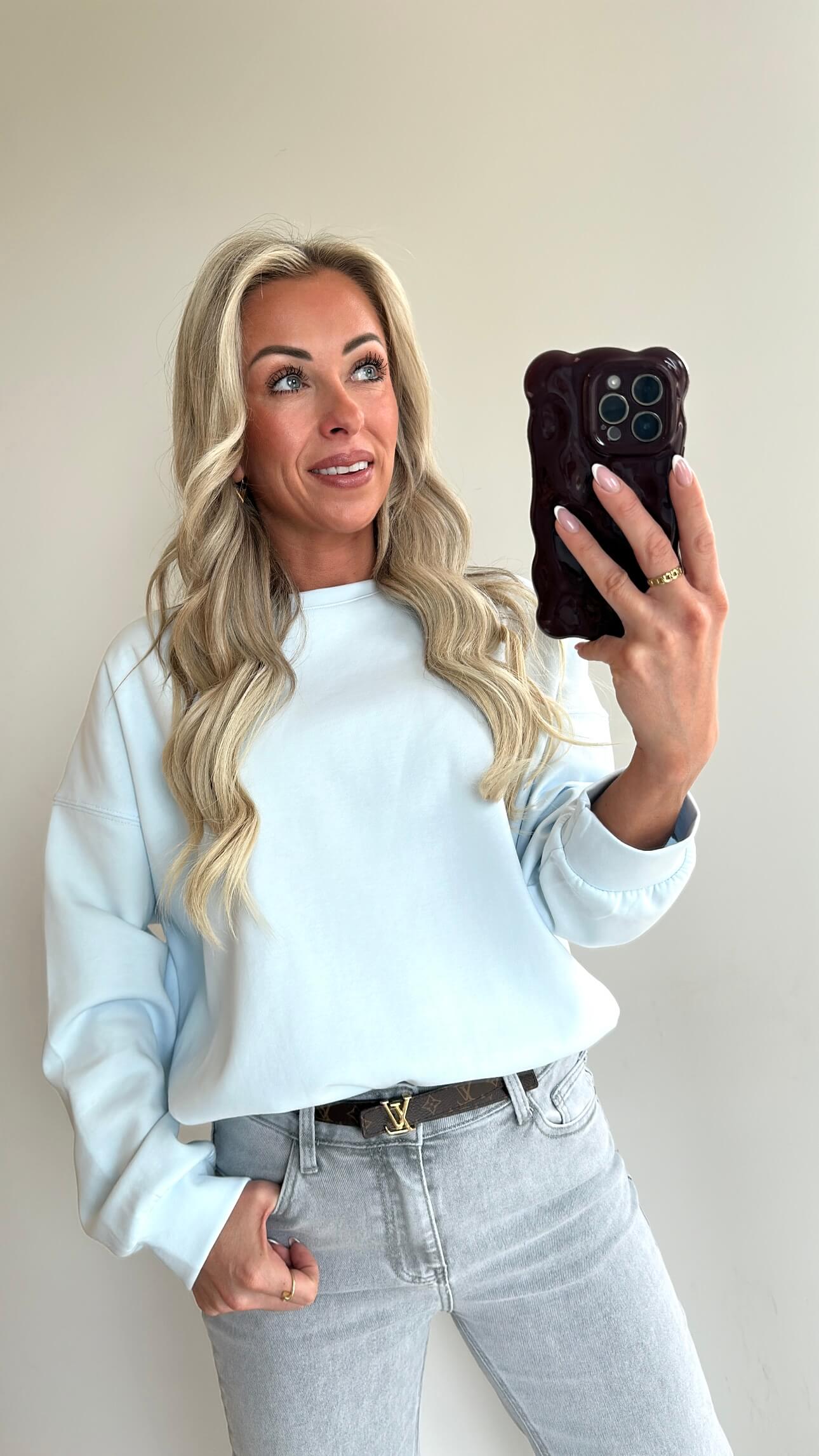 SILVIE Sweater - sky blue