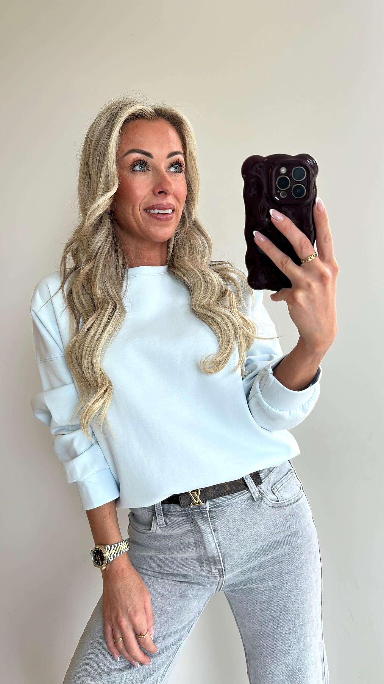 SILVIE Sweater - sky blue