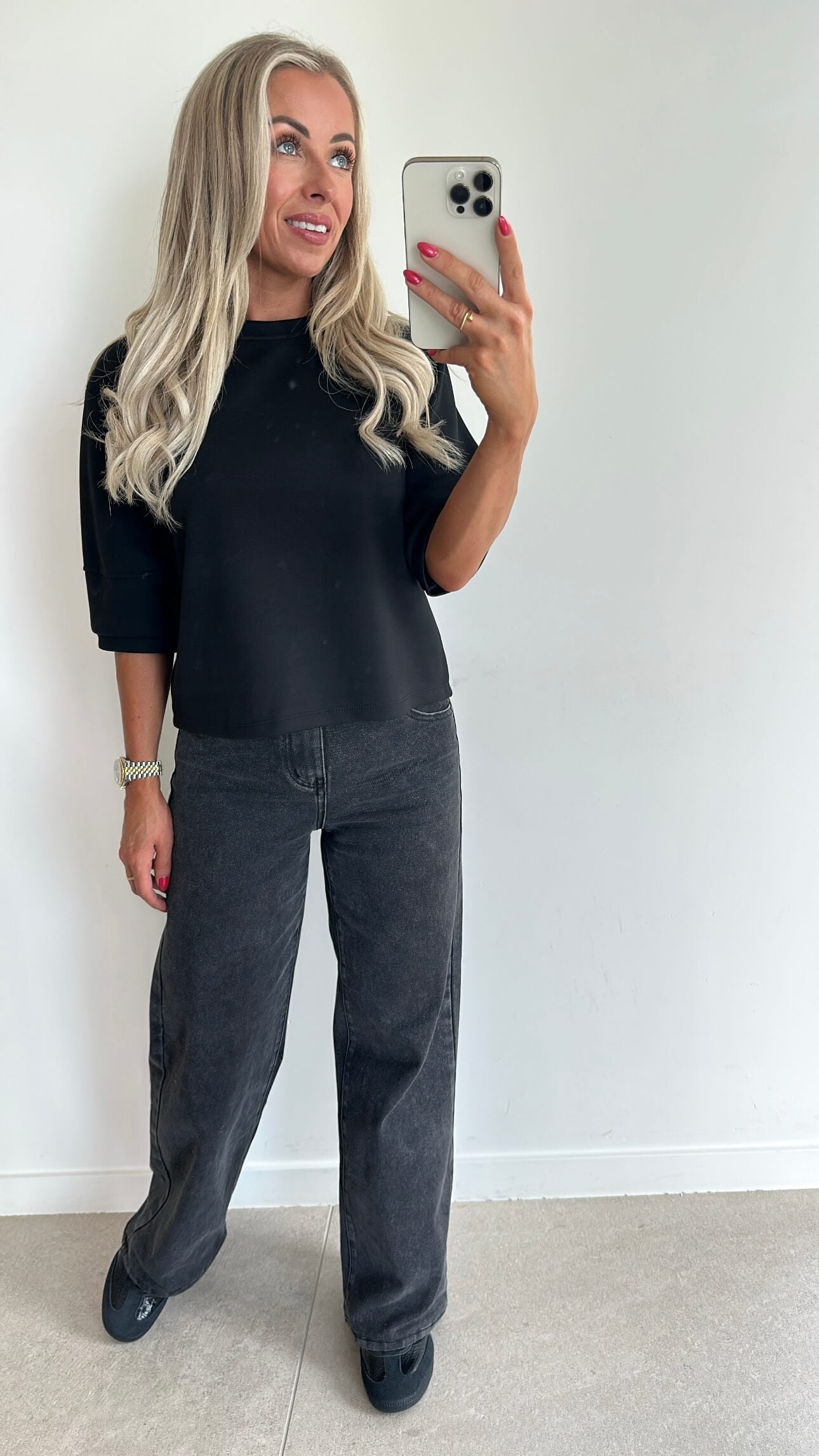 SANDIE Sweat Top - black