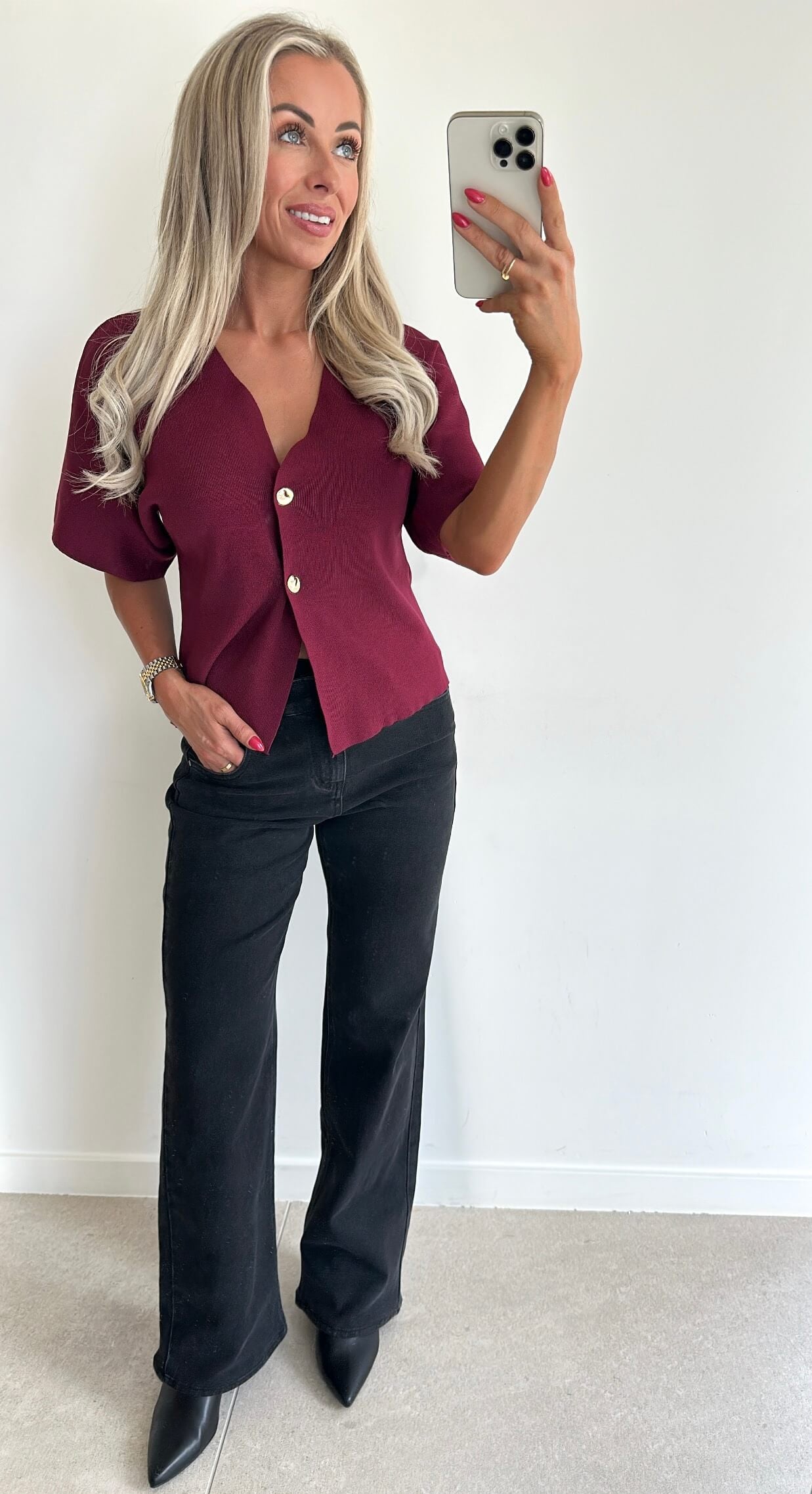 TREASURE Top - burgundy