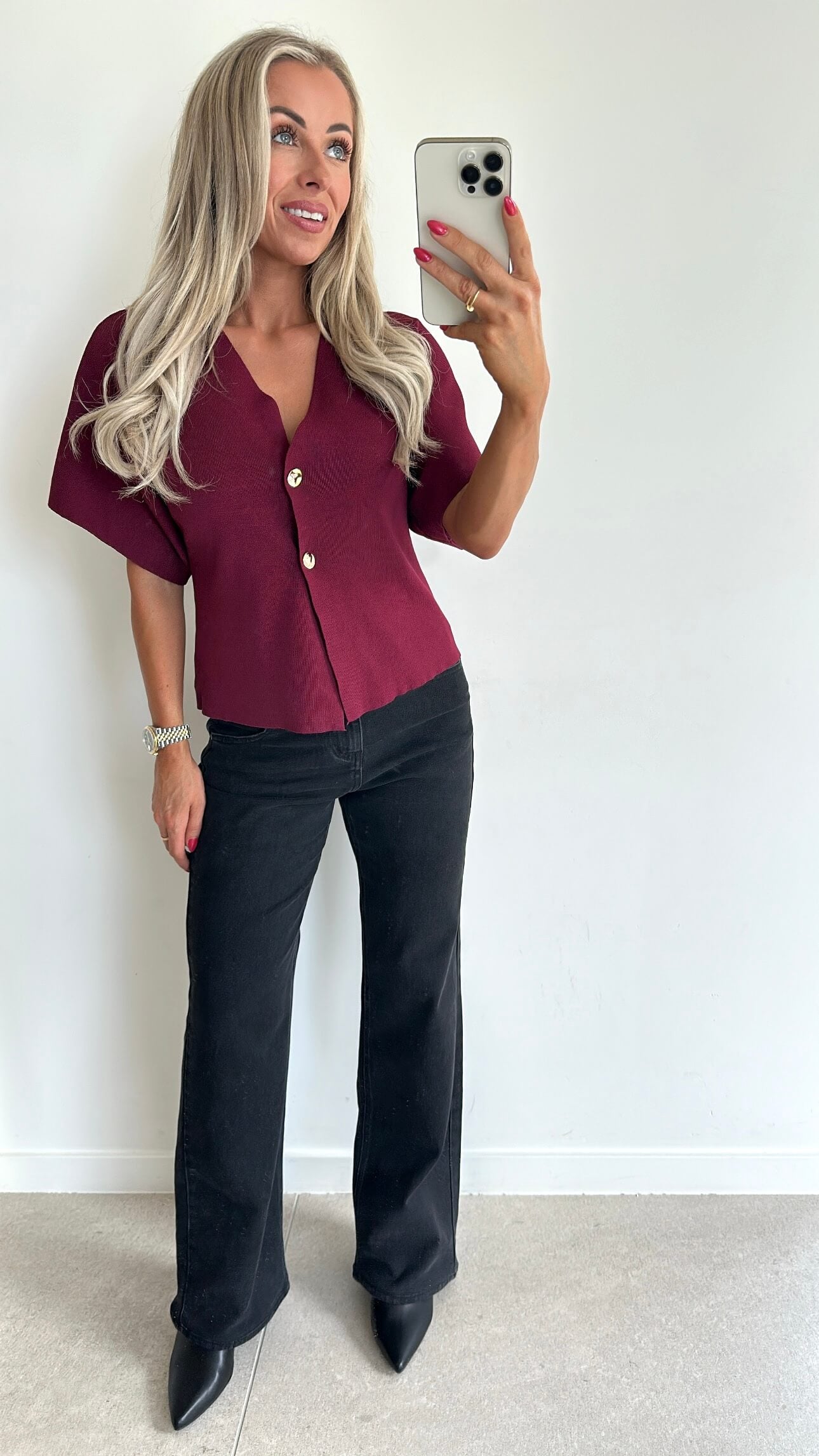 TREASURE Top - burgundy