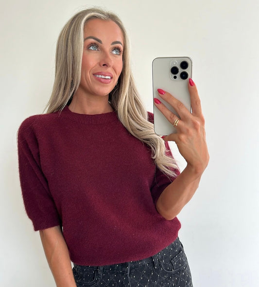PAULINE Pull - burgundy