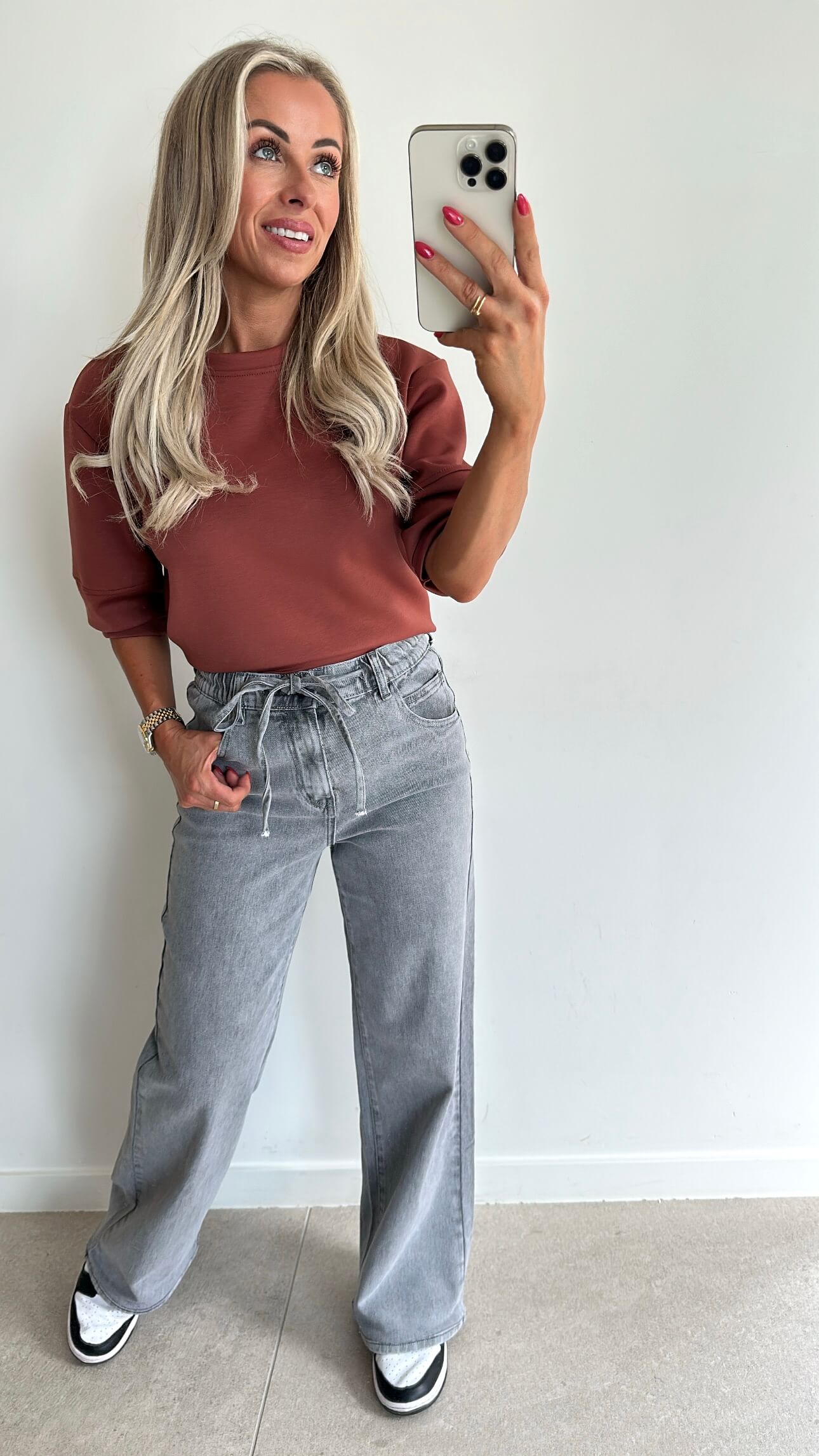 SANDIE Sweat Top - terracotta