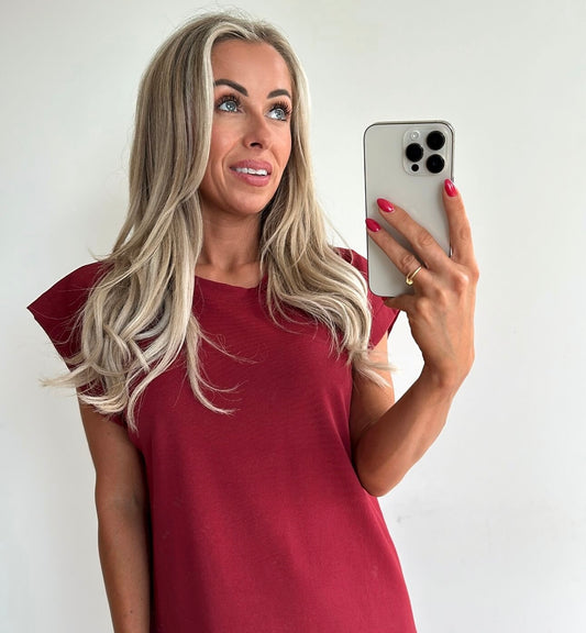 TRICIA T-shirt Dress - bordeaux