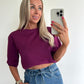 SANDIE Sweat Top - plum