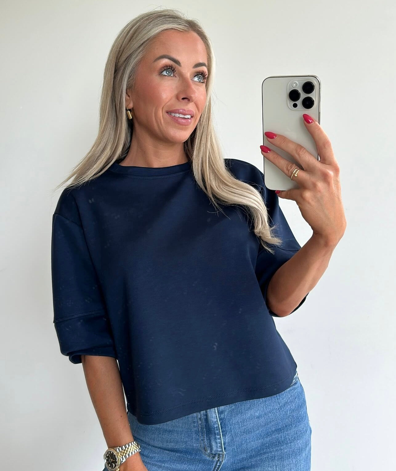 SANDIE Sweat Top - navy