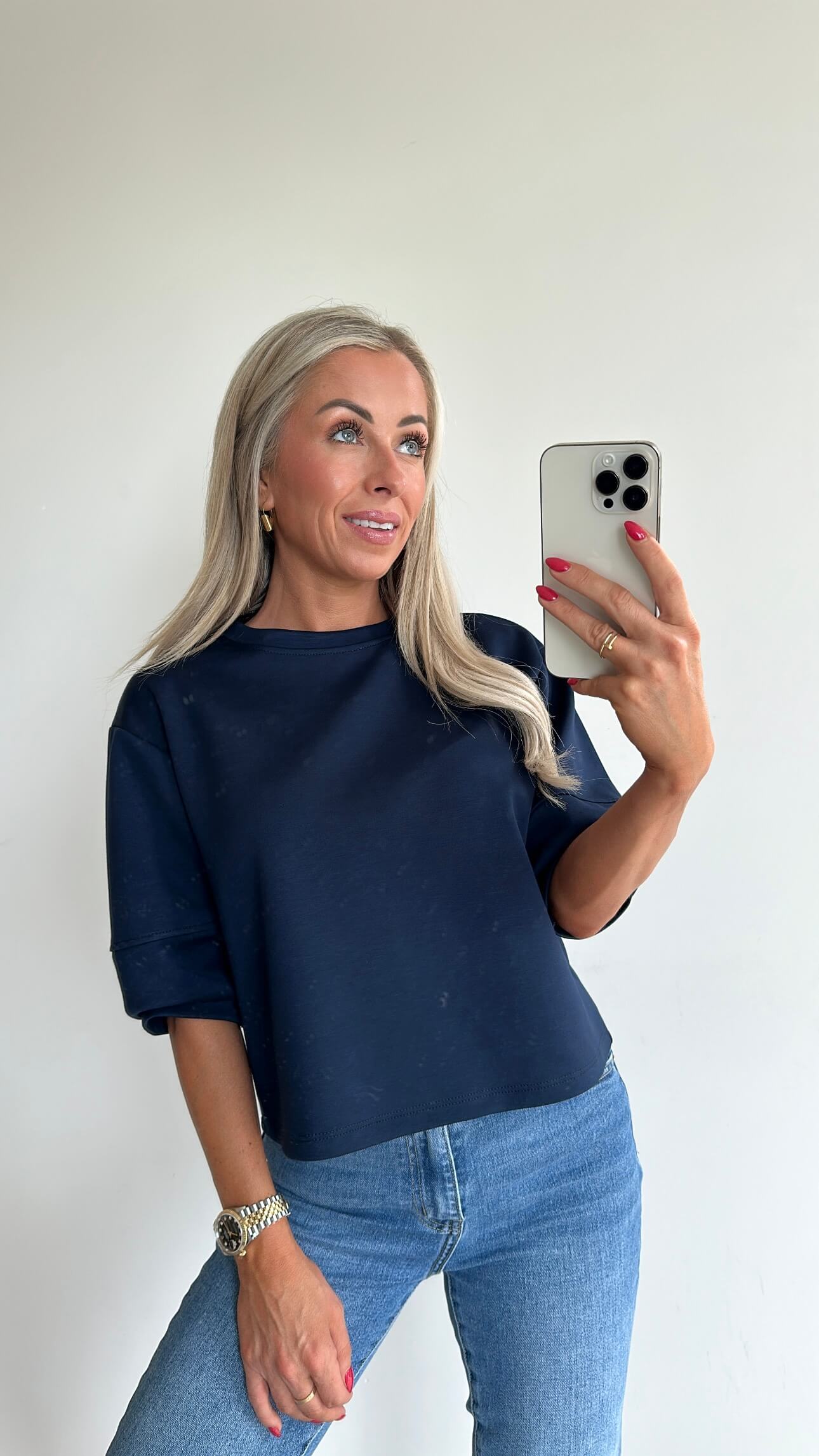 SANDIE Sweat Top - navy