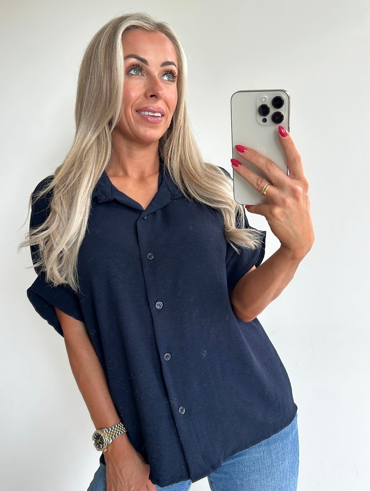 MOLLIE Blouse - navy