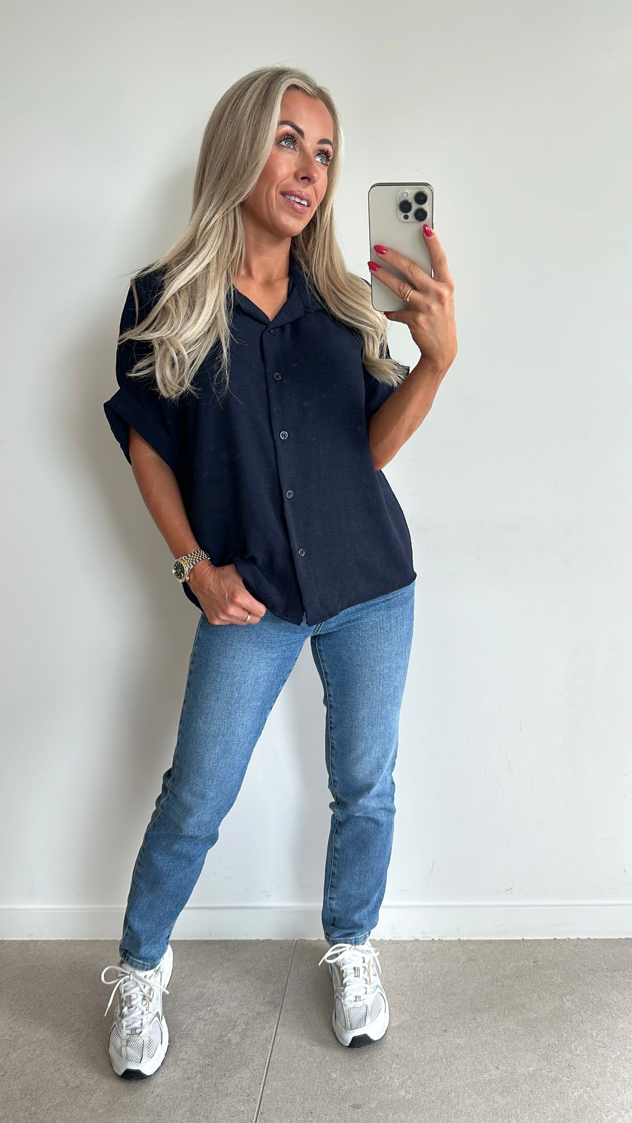MOLLIE Blouse - navy