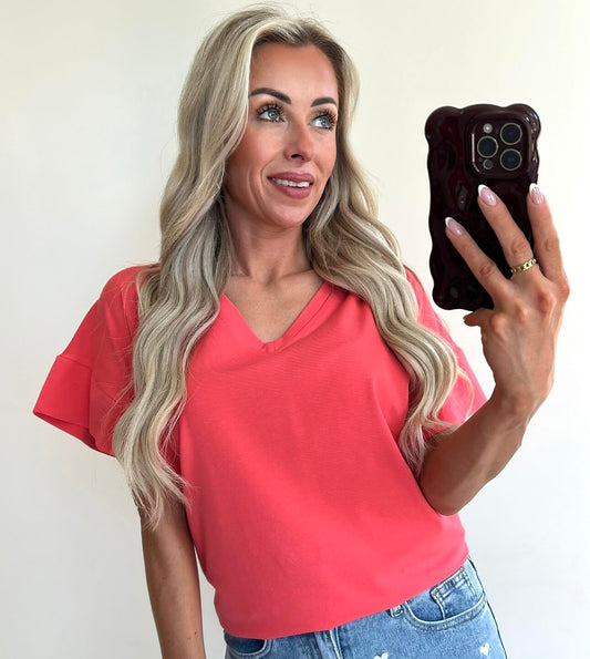 NOVA T-shirt - coral