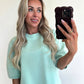 SANDIE Sweat Top - turquoise