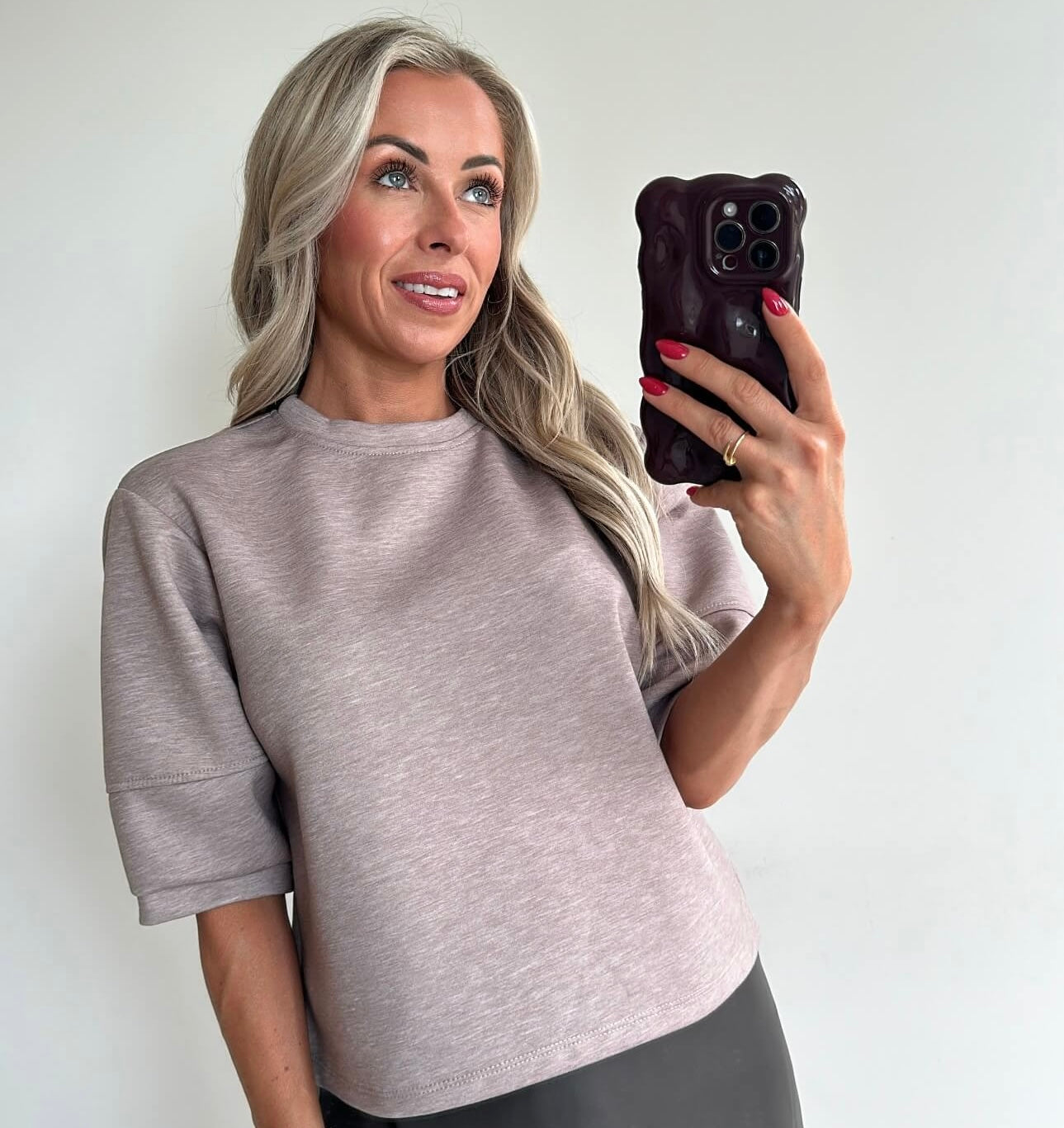 SANDIE Sweat Top - taupe