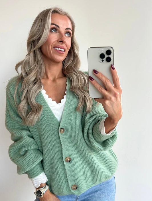 CAMILLE Cardigan - pastel green