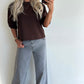 SANDIE Sweat Top - brown