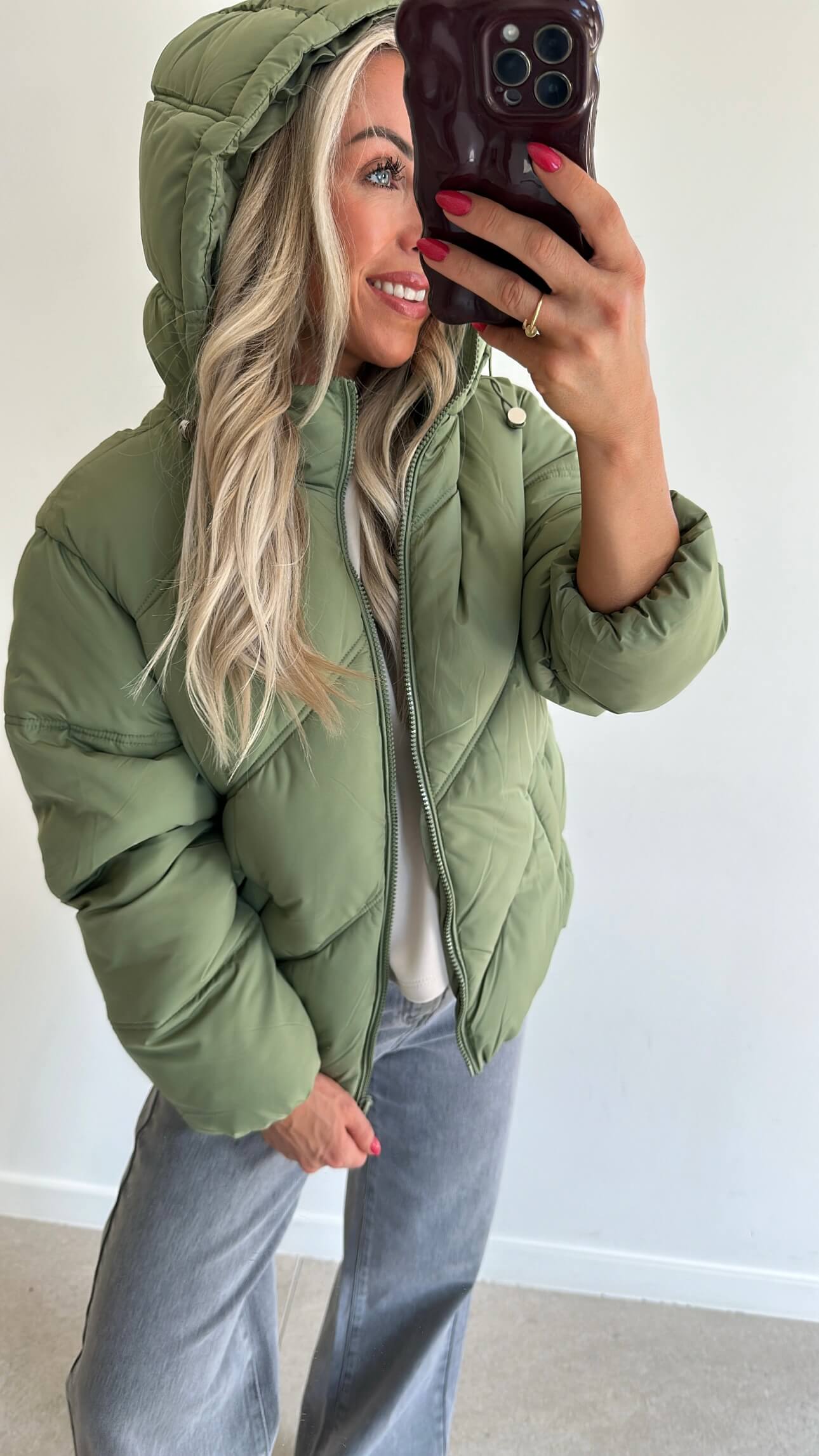 DOLLIE Down Coat - perfect green