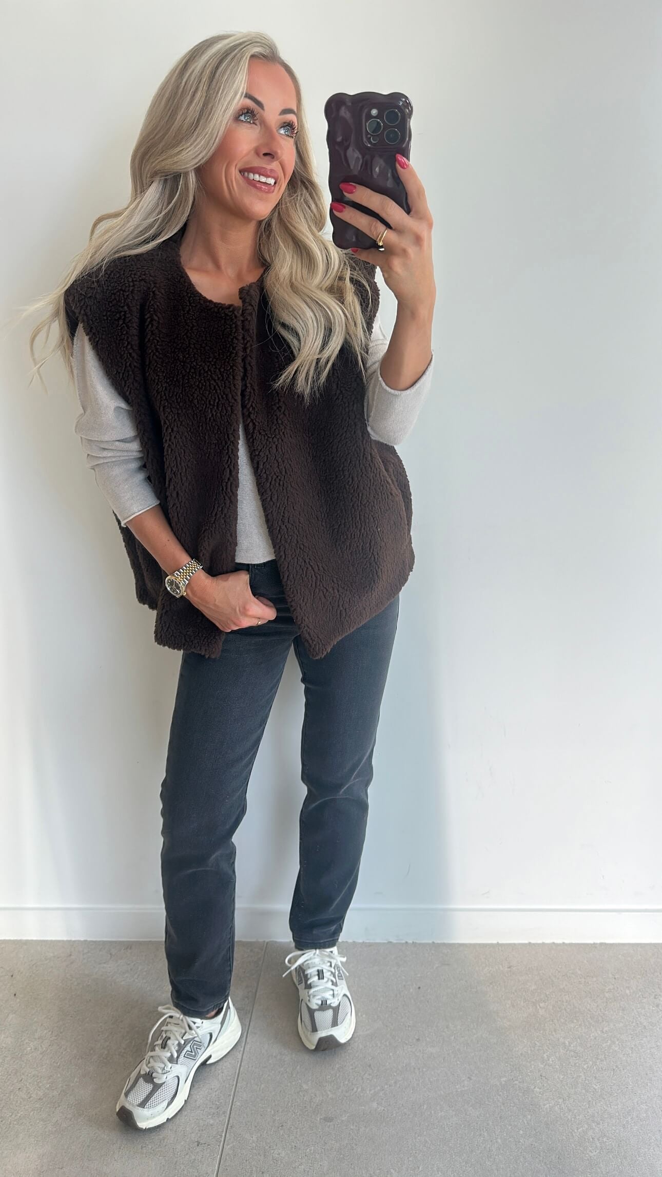 WINNIE Gilet - choco