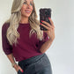 SANDIE Sweat Top - burgundy
