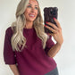 SANDIE Sweat Top - burgundy