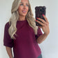 SANDIE Sweat Top - burgundy