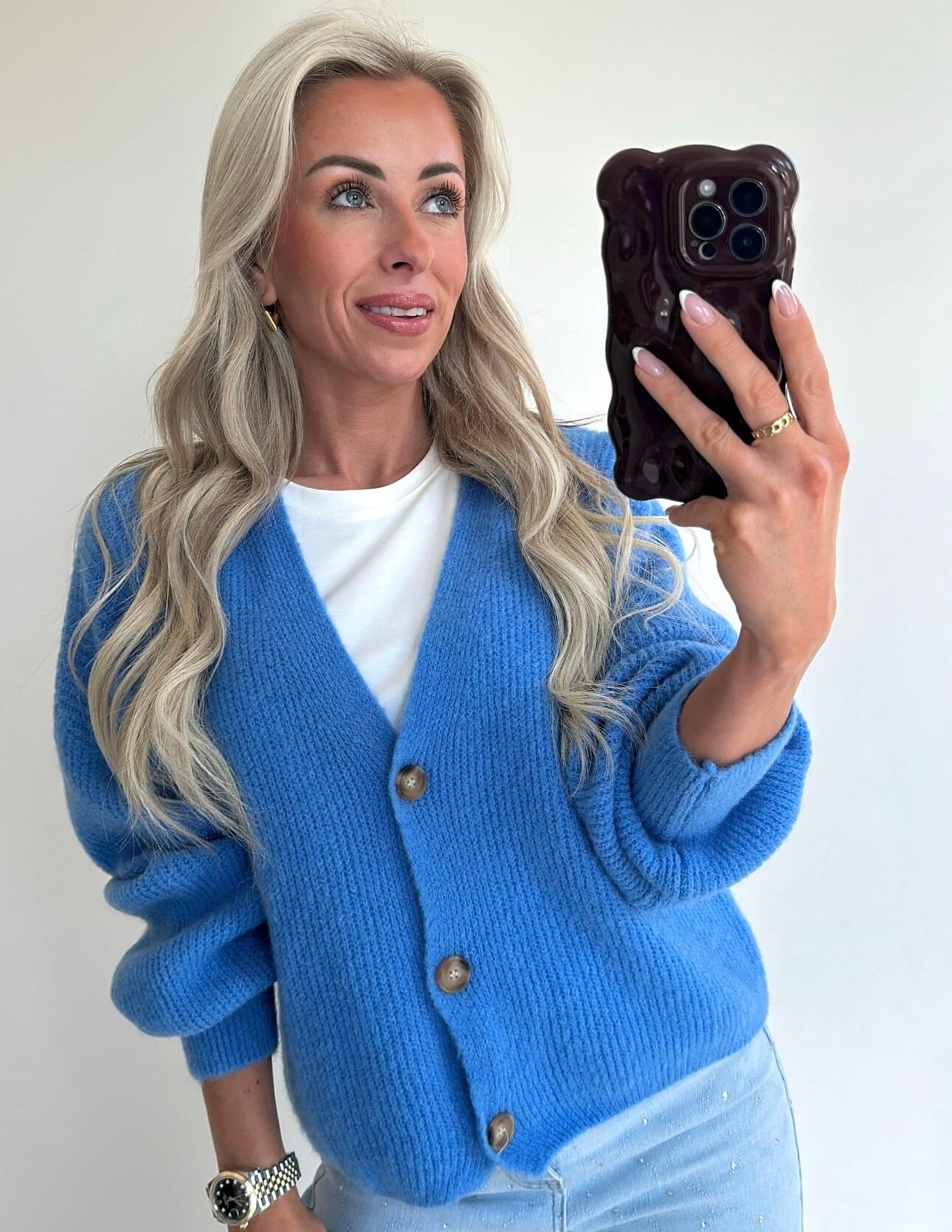 CAMILLE Cardigan - perfect blue
