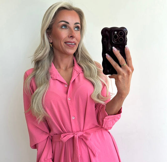 SOPHIE Dress Long - flamingo