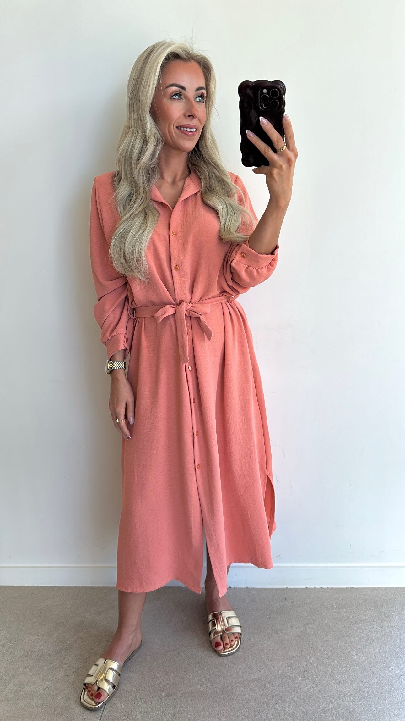 SOPHIE Dress Long - terracotta