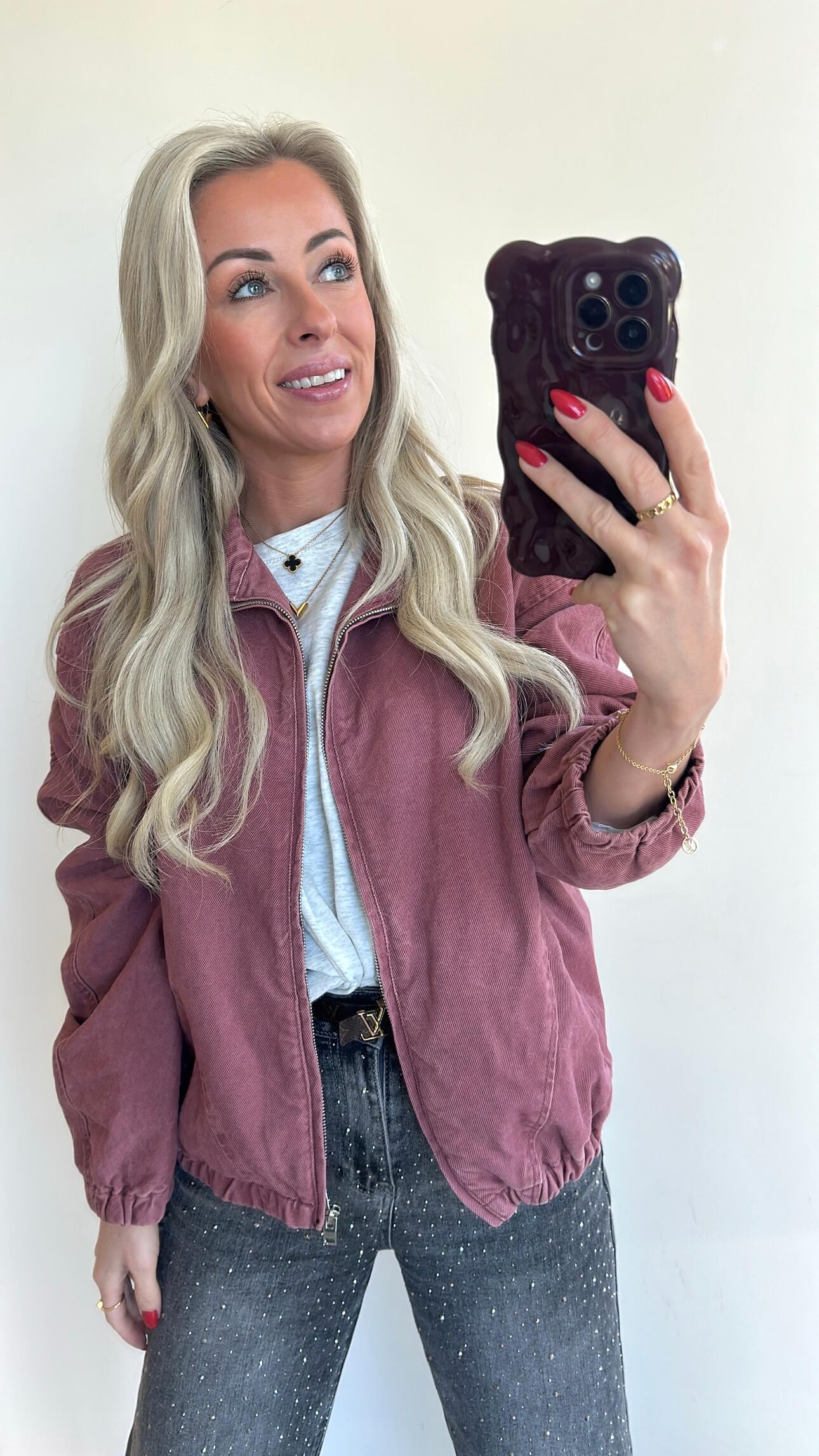 JACKIE Jacket - washed burgundy