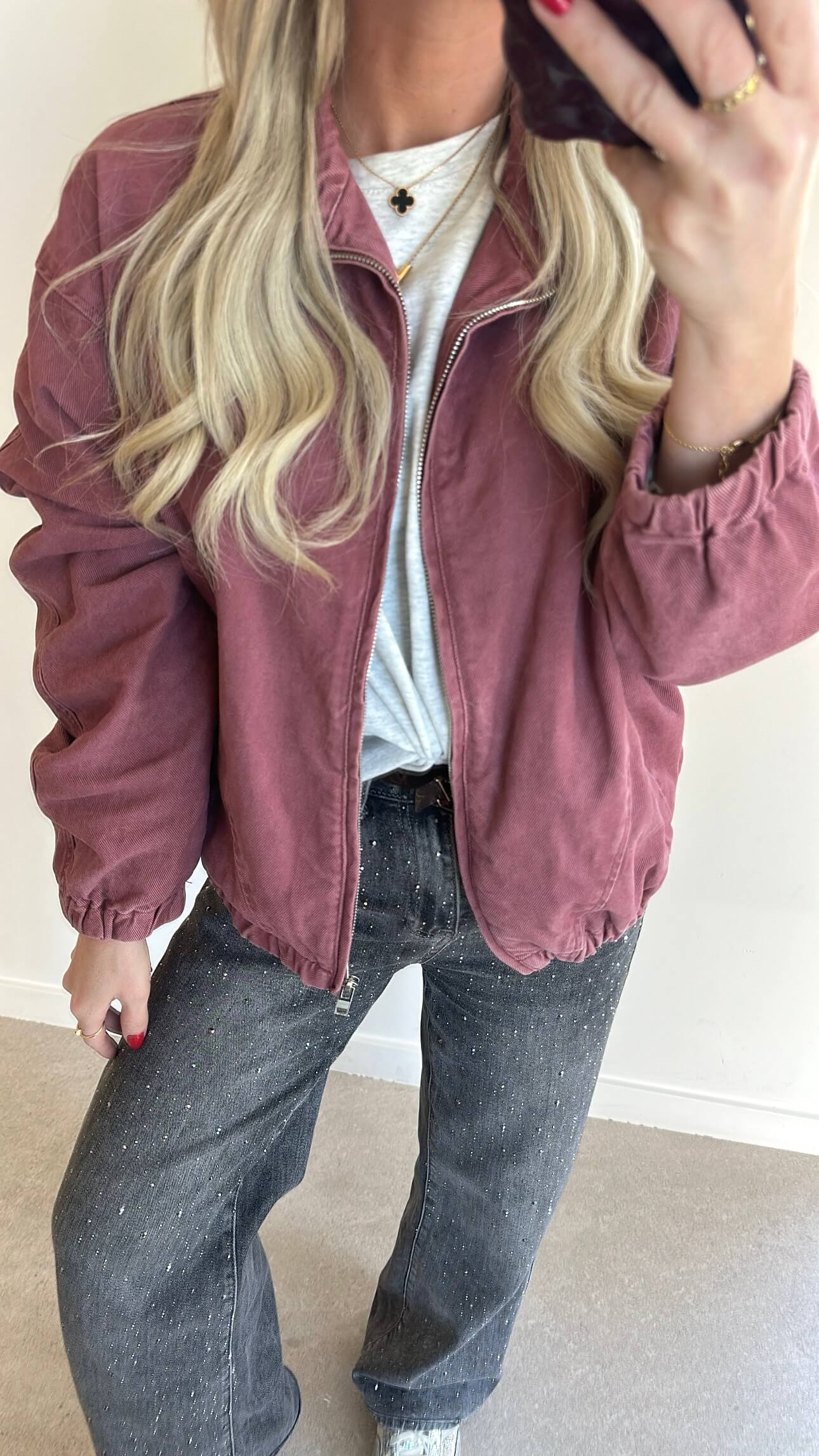 JACKIE Jacket - washed burgundy