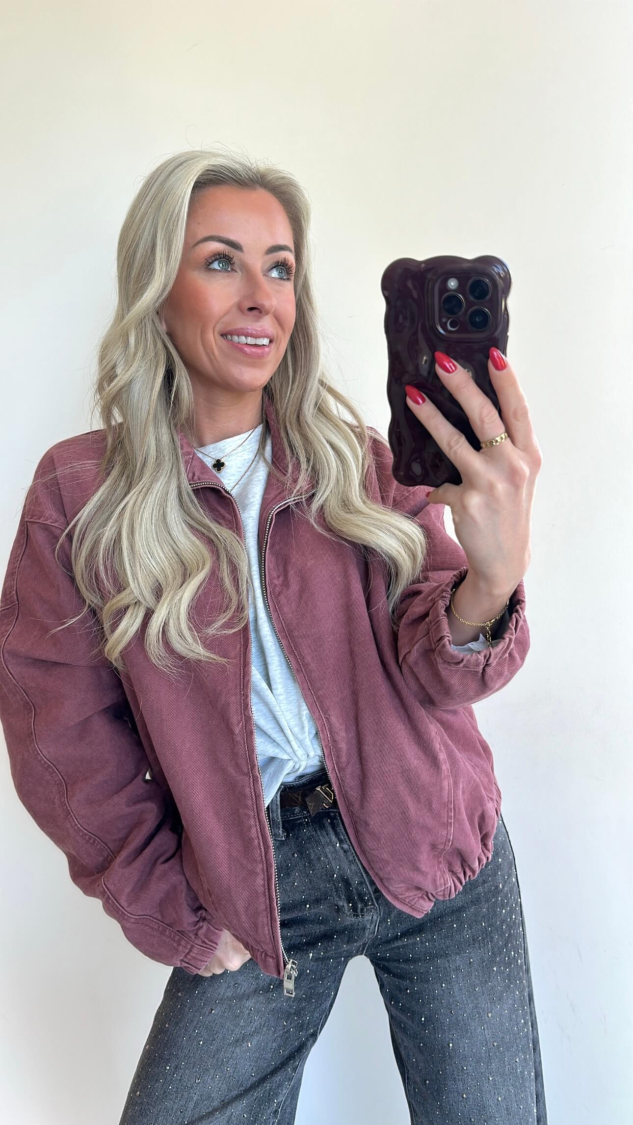 JACKIE Jacket - washed burgundy