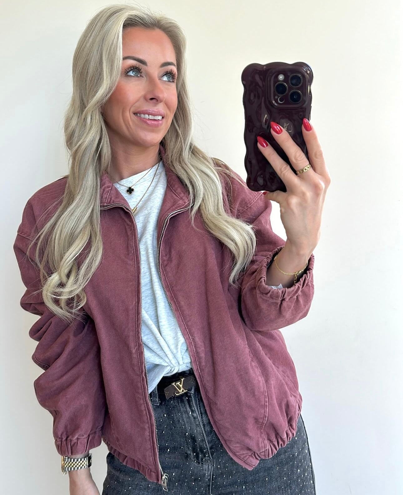 JACKIE Jacket - washed burgundy