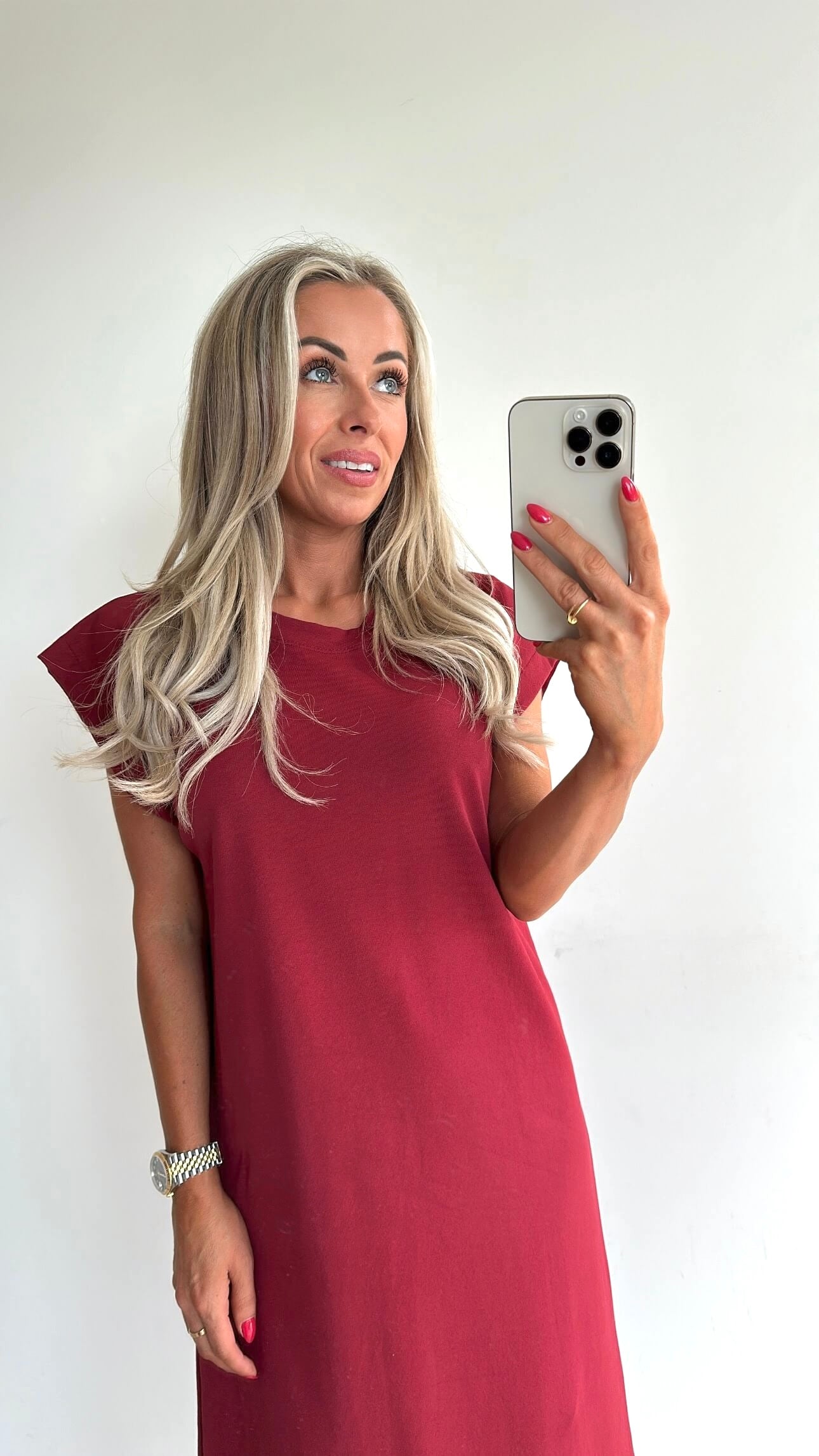 TRIXIE T-shirt Dress - bordeaux