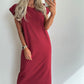 TRIXIE T-shirt Dress - bordeaux