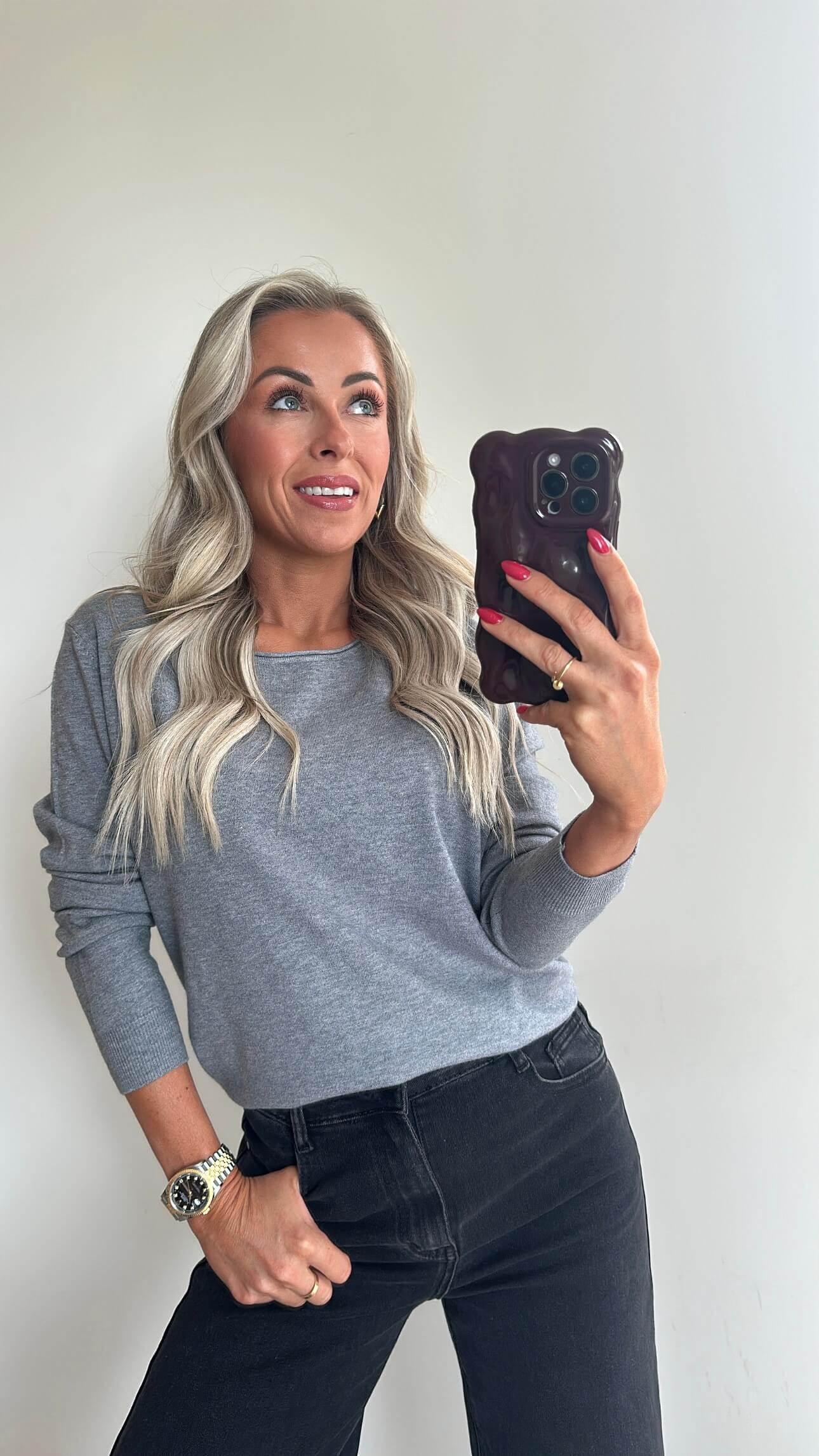 TESS Longsleeve Top - grey