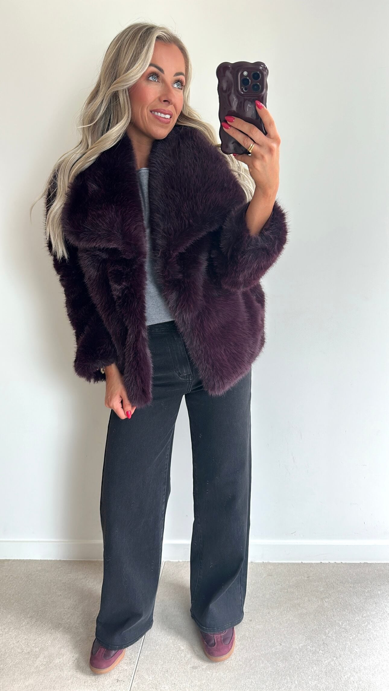 CAMILLA Coat - aubergine burgundy