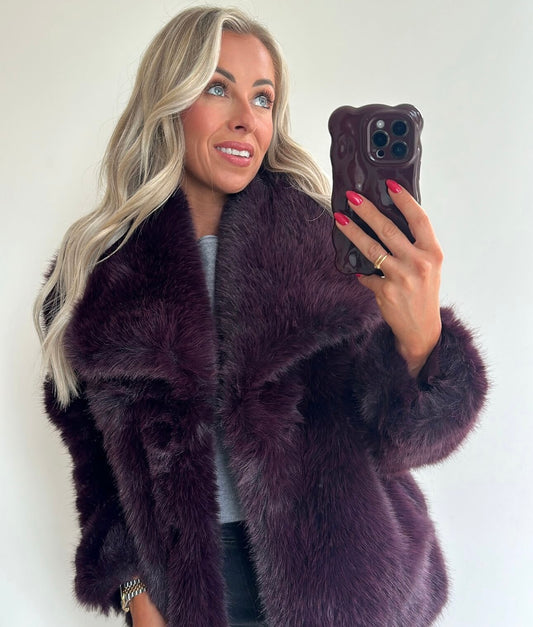 CAMILLA Coat - aubergine burgundy