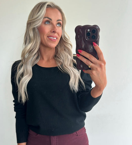 TESS Longsleeve Top - black