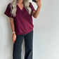 VIV Sweat Top - burgundy