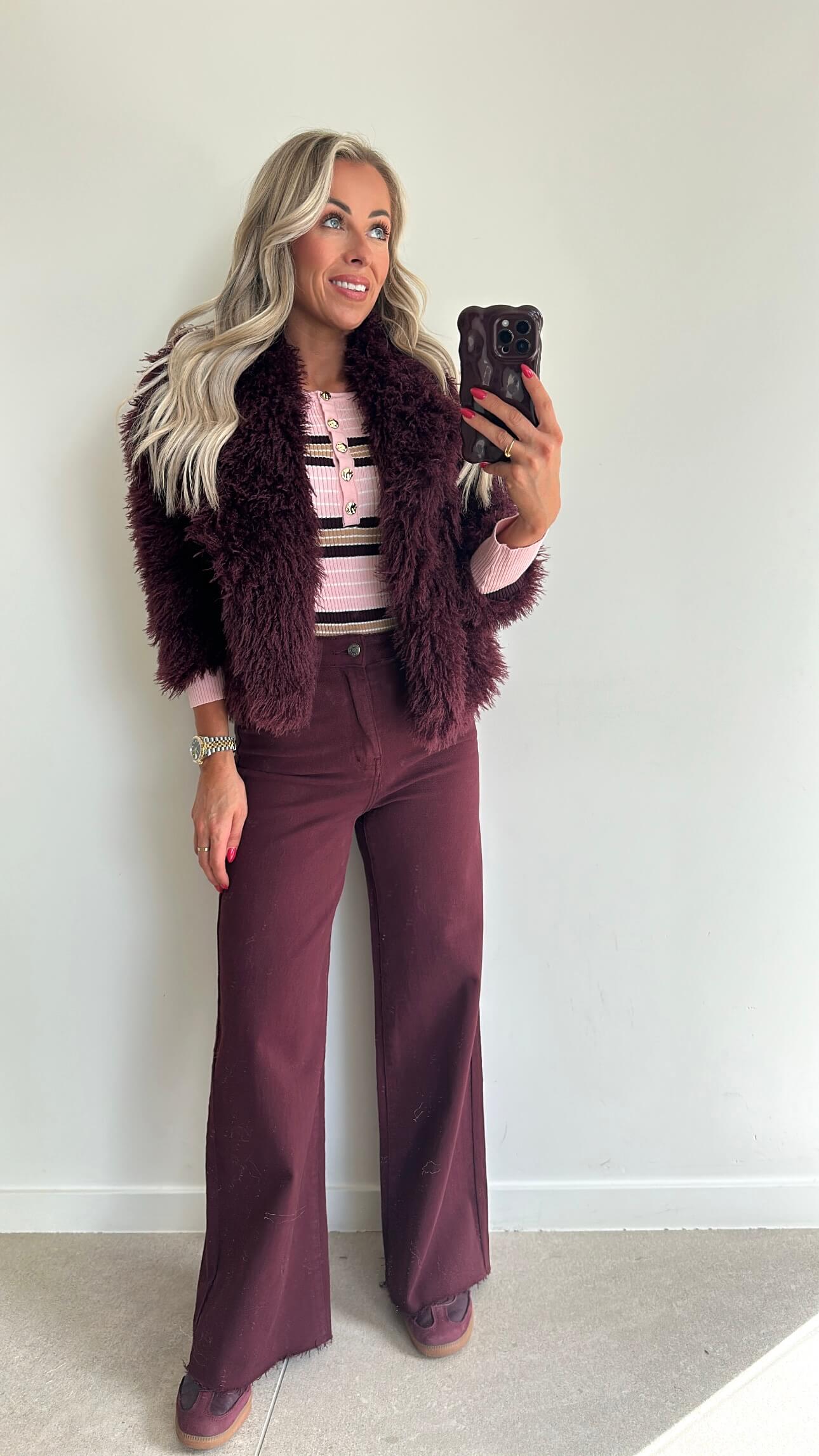 CELINE Coat - burgundy